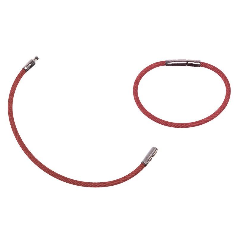Aerobind Aeroflex 5" Inch Red Steel Key Rings (10 Pack) - 1.59" Diameter - Image 4